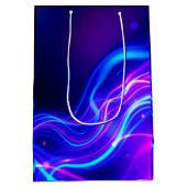 Futuristic Neon Liquid Waves - Electric Energy Flo Medium Cadeauzakje (Achterkant)