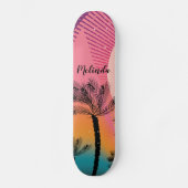 Futuristic Palm Skateboard Persoonlijke naamdekken (Voorkant)