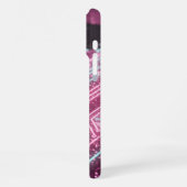 Futuristic Pink Glitter Cyber Circuit iPhone 16 Ca Hoesje (Linkerkant)