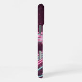 Futuristic Pink Glitter Cyber Circuit iPhone 16 Ca Hoesje (Rechterkant)