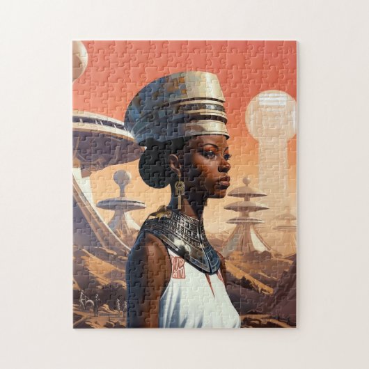 Futuristic Queen Afrofuturistic Science Fiction Legpuzzel (Verticaal)