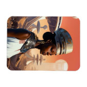 Futuristic Queen Afrofuturistic Science Fiction Magneet (Horizontaal)