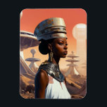 Futuristic Queen Afrofuturistic Science Fiction Magneet<br><div class="desc">Futuristic Queen Afrofuturistic Science Fiction</div>
