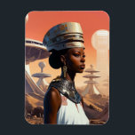 Futuristic Queen Afrofuturistic Science Fiction Magneet<br><div class="desc">Futuristic Queen Afrofuturistic Science Fiction</div>