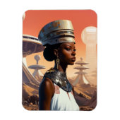 Futuristic Queen Afrofuturistic Science Fiction Magneet (Verticaal)