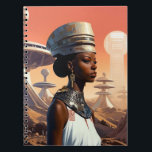 Futuristic Queen Afrofuturistic Science Fiction Notitieboek<br><div class="desc">Fantasy art producten van The Lunarium.</div>