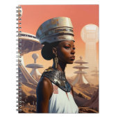 Futuristic Queen Afrofuturistic Science Fiction Notitieboek (Voorkant)