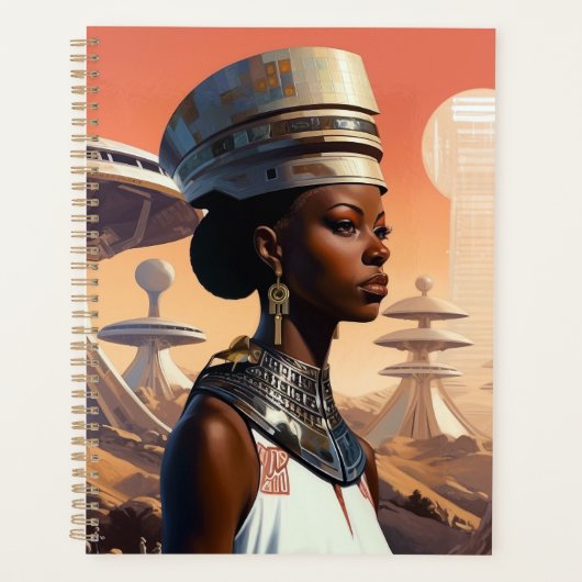 Futuristic Queen Afrofuturistic Science Fiction Planner (Voorkant)