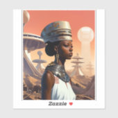 Futuristic Queen Afrofuturistic Science Fiction Sticker (Vel)