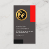 Futuristic Red Arrow Manpower Consultant Visitekaartje (Achterkant)