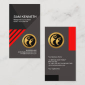 Futuristic Red Arrow Manpower Consultant Visitekaartje (Voorkant / Achterkant)