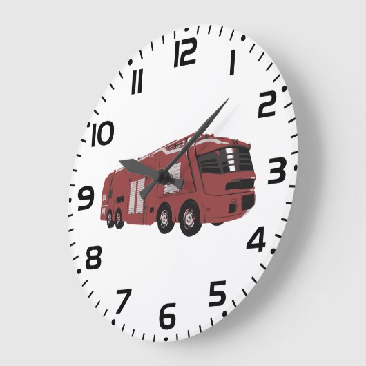 Futuristic Red Sci-Fi Command Vehicle Grote Klok (Hoek)