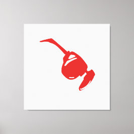Futuristic Red Tech Desi.Bold and minimal digital  Canvas Afdruk