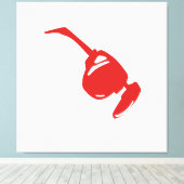 Futuristic Red Tech Desi.Bold and minimal digital  Canvas Afdruk (Insitu (Houten vloer))