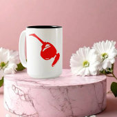 Futuristic Red Tech Design.For coders and develope Tweekleurige Koffiemok