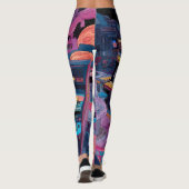 Futuristic Retro Arcade in Outer Space Leggings (Achterkant)