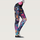 Futuristic Retro Arcade in Outer Space Leggings (Rechts)