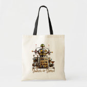 Futuristic Robot Bartender "Shaken or Stirred" Tote Bag (Voorkant)