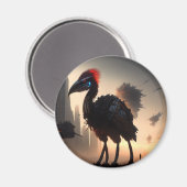 Futuristic Robotic Australian Emu, Magnet (Voorkant / Achterkant)