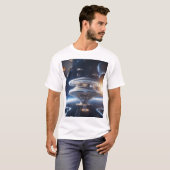 Futuristic Sci-Fi Space Station T-Shirt – Epic (Voorkant volledig)