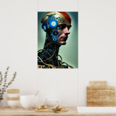 Futuristic Science Fiction Cyborg Man Wall Art Poster (Keuken)