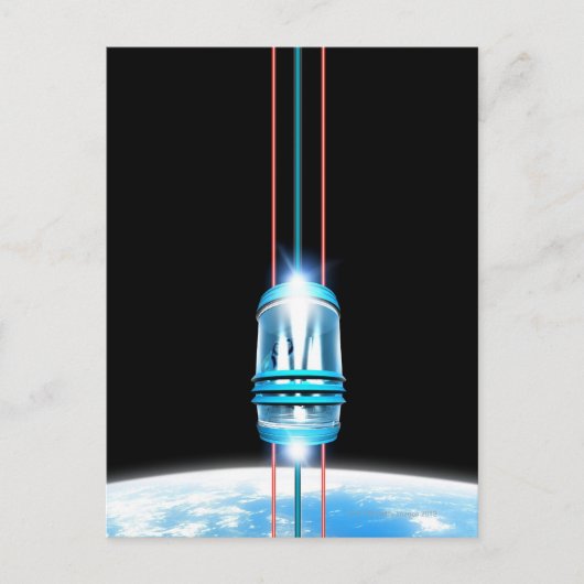 Futuristic Space Elevator Briefkaart (Voorkant)