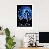 Futuristic Space Poster - Jupiter's Moon Europa (Thuiskantoor)