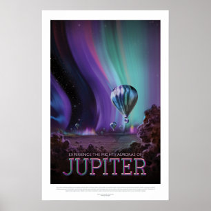 Futuristic Space Poster - Luchtballonnen op Jupite