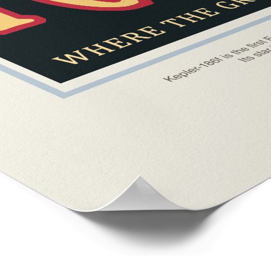 Futuristic Space Poster - Planet Kepler 186f (Hoek)