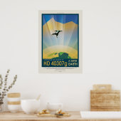 Futuristic Space Poster - Super Earth HD40307G (Keuken)