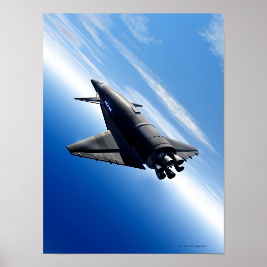 Futuristic Space Shuttle Poster (Voorkant)