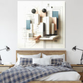 Futuristic Spatial Construct Canvas Afdruk (Insitu (Slaapkamer))