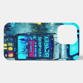 Futuristic Spooky Cyberpunk Steampunk Flip-Phone iPhone Hoesje (Achterkant horizontaal)