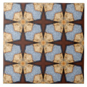 Futuristic Square en Star Pattern Tegeltje (Voorkant)