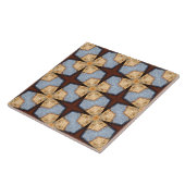 Futuristic Square en Star Pattern Tegeltje (Zijkant)