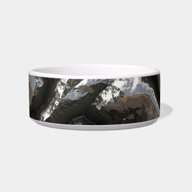 Futuristic Stone Pattern 2 Pet Bowl Voerbakje (Voorkant)