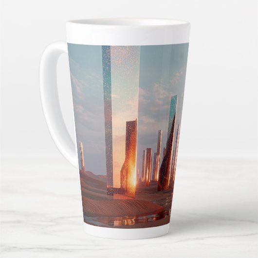 Futuristic Surreal Mirror Towers In Desert Latte Mok (Linkerhoek)