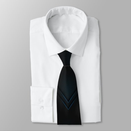 Futuristic Thin Blue Line Neck Tie Stropdas (Gebonden)