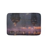 Futuristic towers floating above harbor badmat (Voorkant)