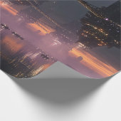 Futuristic towers floating above harbor cadeaupapier (Hoek)