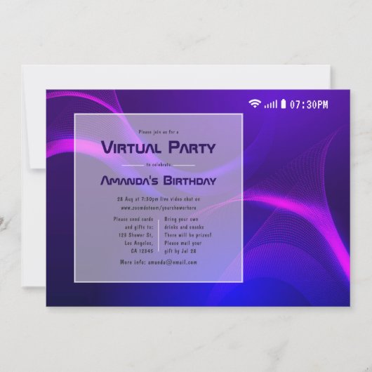 Futuristic virtuele-vaderdag kaart (Voorkant)