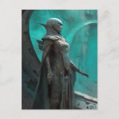 Futuristic Warrior Woman Science Fiction Art Briefkaart (Voorkant)