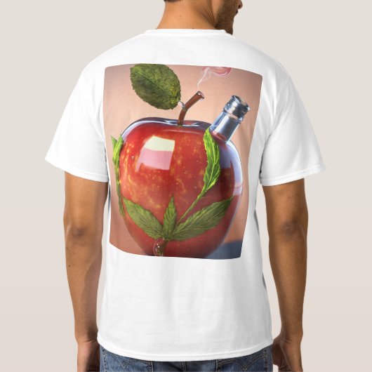 "Futuristic Wing Tattoo T-Shirt – Fine Line Art (Achterkant)