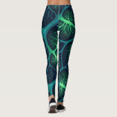 Futuristic Zombie Aesthetic Pattern – Biomechanica Leggings (Achterkant)