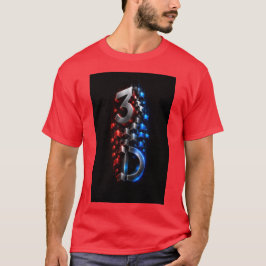 Futuristisch 3D geometrisch kubusontwerp T-shirt