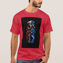 Futuristisch 3D geometrisch kubusontwerp T-shirt