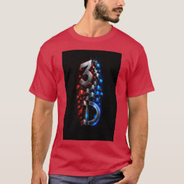 Futuristisch 3D geometrisch kubusontwerp T-shirt
