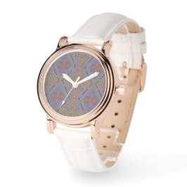 Futuristisch Abstract Baby Blauwe Patroon Horloge