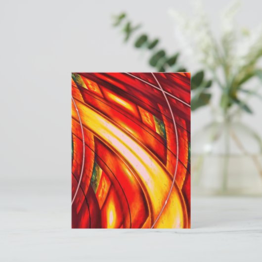 Futuristisch Abstract Briefkaart (Staand voorkant)