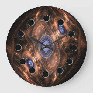 Futuristisch Abstract koperwandklok Grote Klok